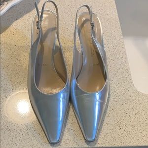 Amalfi Silver Slingback Pumps
